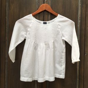 GAP Girls White Cotton Blouse M 8